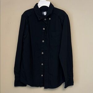 Children’s Place Black Button-Up Dress Shirt size 7-8y